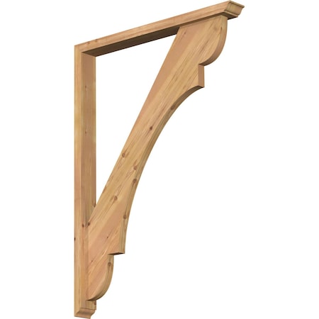 Ekena Millwork Olympic Traditional Smooth Bracket w/ Offset Brace, Western Red Cedar, 3 1/2"W x 32"D x 44"H BKT0402X32X44OLY01SWR